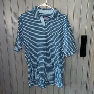 Johnnie-O cotton stripped polo size M